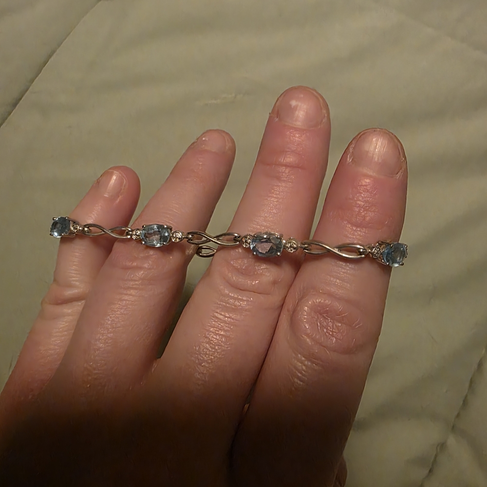 Elegant Blue Gemstone Bracelet